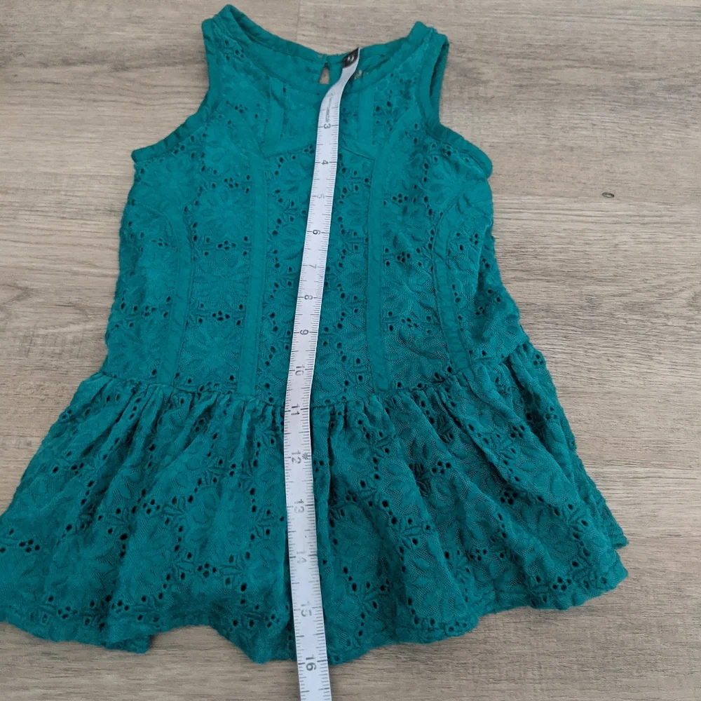 OshKosh Genuine Kids Teal Lace Eyelet Flare Dress